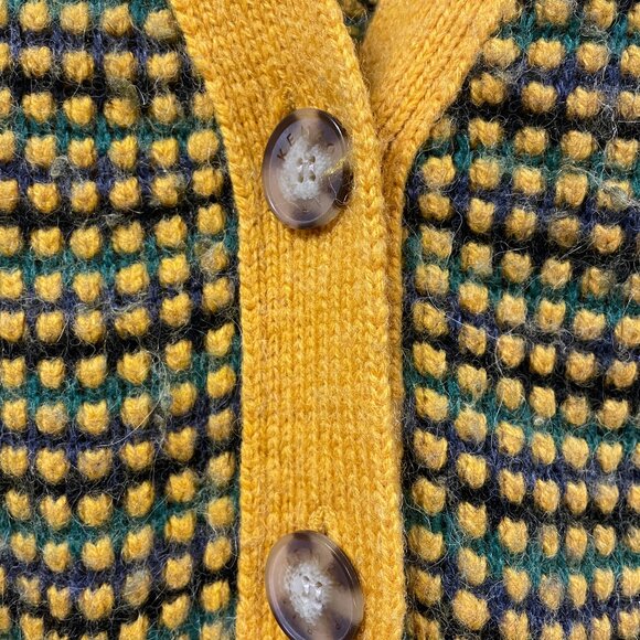 Kenzo Green/Yellow Knit Cardigan - Picture 4 of 7